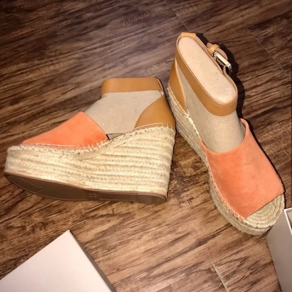 🆕 Marc Fisher Adalyn Espadrille Wedge Sandal 7
